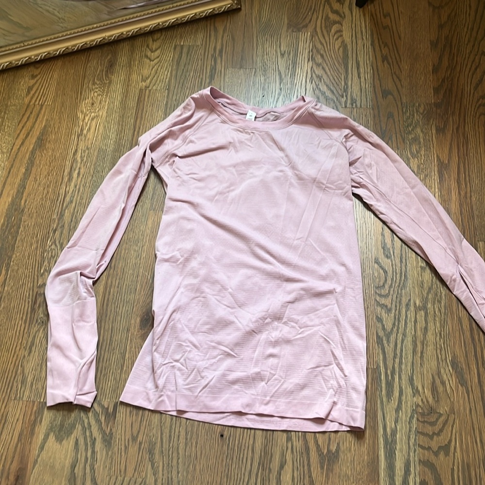 Lululemon Long Sleeve Swiftly Tech , light pink
